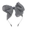 Motique Accessories Chiffon with Trim Bow Headband for Girls - Grey view 1
