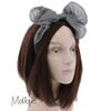 Motique Accessories Chiffon with Trim Bow Headband for Girls - Grey view 2