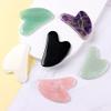 Authentic Gua Sha Jade Stones Asian Owned, GuaSha Facial Tool, Face Body Massage SPA Acupuncture Therapy Trigger Point Treatment (Obsidian) view 2