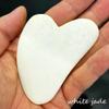 Authentic Gua Sha Jade Stones Asian Owned, GuaSha Facial Tool, Face Body Massage SPA Acupuncture Therapy Trigger Point Treatment (white jade) view 2