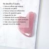 Authentic Gua Sha Jade Stones Asian Owned, GuaSha Facial Tool, Face Body Massage SPA Acupuncture Therapy Trigger Point Treatment (Clear Crystal) view 3