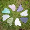Authentic Gua Sha Jade Stones Asian Owned, GuaSha Facial Tool, Face Body Massage SPA Acupuncture Therapy Trigger Point Treatment (Clear Crystal) view 4
