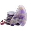 Authentic Gua Sha Jade Stones Asian Owned, GuaSha Facial Tool, Face Body Massage SPA Acupuncture Therapy Trigger Point Treatment (Amethyst) view 1