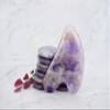 Authentic Gua Sha Jade Stones Asian Owned, GuaSha Facial Tool, Face Body Massage SPA Acupuncture Therapy Trigger Point Treatment (Amethyst) view 3