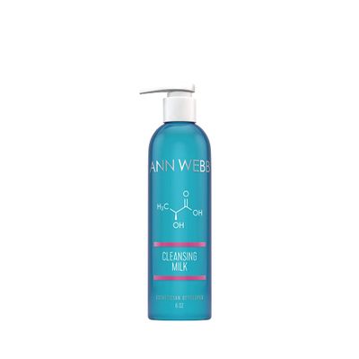 Ann Webb Facial Milk Cleanser - Gentle Daily Face Wash for All Skin Types. Thick, Hydrating, Moisturizing Cleanser w/Lactic Acid AHA Nourish & Rejuvenate 6oz