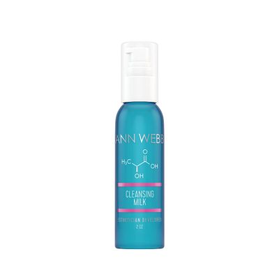 Ann Webb Facial Milk Cleanser - Gentle Daily Face Wash for All Skin Types. Thick, Hydrating, Moisturizing Cleanser w/Lactic Acid AHA Nourish & Rejuvenate 2oz