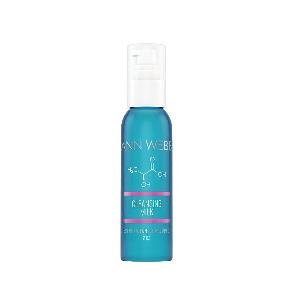 Ann Webb Facial Milk Cleanser - Gentle Daily Face Wash for All Skin Types. Thick, Hydrating, Moisturizing Cleanser w/Lactic Acid AHA Nourish & Rejuvenate 2oz