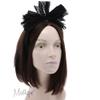 Motique Accessories Tulle Bow Headband with Velvet Leopard Print - Black view 3