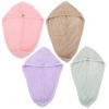 Beaupretty 4pcs Quick Drying Hair Towels for Women Ultra Absorbent Microfiber Hair Drying Caps Lightweight for Bath Gym Travel Solid Colors view 1