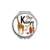 Kenya National symbol Landmark Pattern Hand Compact Mirror Round Portable Pocket Glass view 1