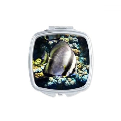 Ocean Fish Science Nature Picture Mirror Portable Compact Pocket Makeup Double Sided Glass
