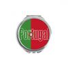 Portugal Country Flag Name Hand Compact Mirror Round Portable Pocket Glass view 1