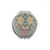 Europe Rococo Style Lines Pattern Hand Compact Mirror Round Portable Pocket Glass view 1