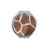 Giraffe Feather Design Hand Compact Mirror Round Portable Pocket Glass view 1