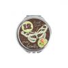 Stamps and Butterfly Hand Compact Mirror Round Portable Pocket Glass view 1