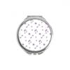 Purple Big Stars Music Notes Hand Compact Mirror Round Portable Pocket Glass view 1