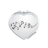 Flappg Music 5-le Staff Mirror Heart Portable Hand Pocket Makeup view 1