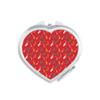 Red Saxophone Music Notes Mirror Heart Portable Hand Pocket Makeup view 1