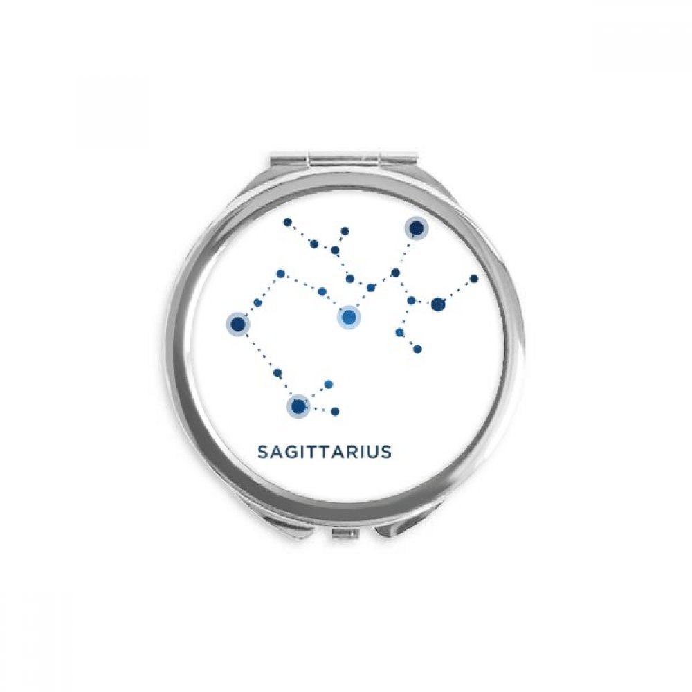 Sagittarius Constellation Sign Zodiac Hand Compact Mirror Round Portable Pocket Glass