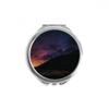 Yellow Stars Night Sky Hand Compact Mirror Round Portable Pocket Glass view 1