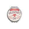 Red Happy Valentine's Day 14 Heart Arrow Hand Compact Mirror Round Portable Pocket Glass view 1