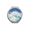 Science Nature Ocean Water Sea Wave Picture Hand Compact Mirror Round Portable Pocket Glass view 1