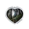 Dark Green Forestry Science Nature Scenery Mirror Travel Magnification Portable Handheld Pocket Makeup view 1