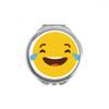 Laugh Cry Yellow Cute Online Chat Happy Hand Compact Mirror Round Portable Pocket Glass view 1