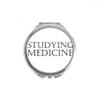 Short Phrase Studying Medicine Hand Compact Mirror Round Portable Pocket Glass view 1