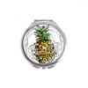 Headset Pineapple Sunglasses Fruit Hand Compact Mirror Round Portable Pocket Glass view 1