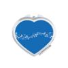 Blue Music Movg 5-le Staff Mirror Heart Portable Hand Pocket Makeup view 1