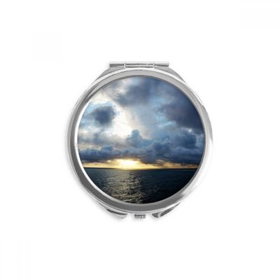 Ocean Dark Science Nature Picture Hand Compact Mirror Round Portable Pocket Glass