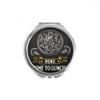 Time To Lunch Pizza Foods Hand Compact Mirror Round Portable Pocket Glass view 1