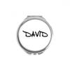Special Handwriting English Name DAVID Hand Compact Mirror Round Portable Pocket Glass view 1