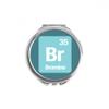 Br Brone Checal Element Science Hand Compact Mirror Round Portable Pocket Glass view 1