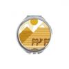 Egypt Yellow Green Sphinx Pyrads Camel Hand Compact Mirror Round Portable Pocket Glass view 1