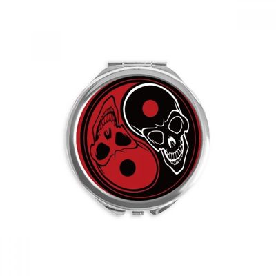 Ghost China Taichi Eight Diagram Hand Compact Mirror Round Portable Pocket Glass