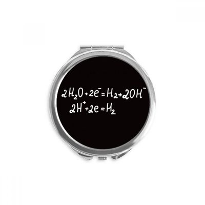 Chestry Kowledge Electrolysis of Water Hand Compact Mirror Round Portable Pocket Glass