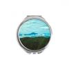 Blue Sky Green Forestry Science Nature Scenery Hand Compact Mirror Round Portable Pocket Glass view 1