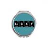 Lucky Checal Element Science Hand Compact Mirror Round Portable Pocket Glass view 1