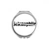 Stylish Word Selenophile Hand Compact Mirror Round Portable Pocket Glass view 1