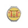 Lantern Memorial Gateway China Town Hand Compact Mirror Round Portable Pocket Glass view 1
