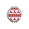 mas Elk Star Red Festival Hand Compact Mirror Round Portable Pocket Glass view 1