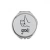 Black Thumb Personalized Gesture Hand Compact Mirror Round Portable Pocket Glass view 1