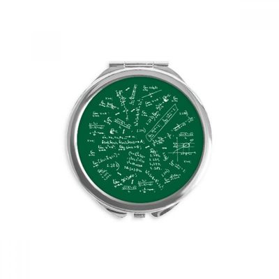 Seeking Lits Mathematical Formulas Hand Compact Mirror Round Portable Pocket Glass
