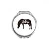 Pinto Black And White Animal Hand Compact Mirror Round Portable Pocket Glass view 1
