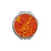 Painting Japanese Culture Gold Hand Compact Mirror Round Portable Pocket Glass view 1