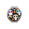 Bones l Flower Mexico Culture Illustration Hand Compact Mirror Round Portable Pocket Glass view 1