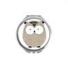 Simplicity Style Chubby Owl Hand Compact Mirror Round Portable Pocket Glass view 1