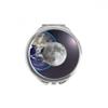 Blue Earth White Planet White Hand Compact Mirror Round Portable Pocket Glass view 1